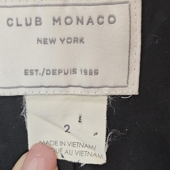 Club Monaco Wool Black Career Work Blazer 2 Preowned - Picture 8 of 10